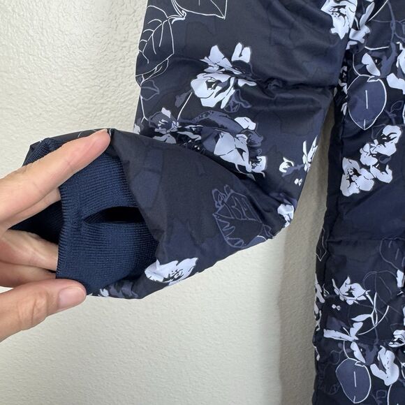 NWT Columbia Boundless Days Floral Printed Long Down Puffer Jacket Navy Large - Picture 7 of 16